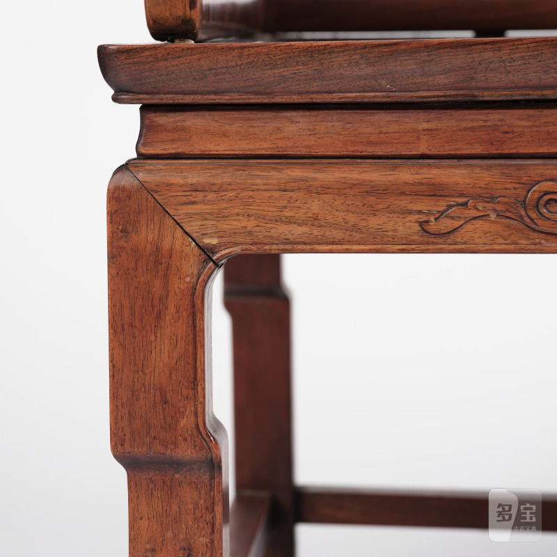 A Chinese hardwood throne chair/day bed, - 图26